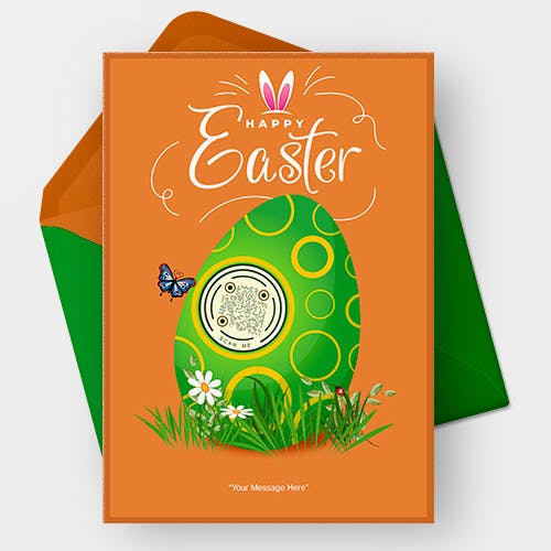 Easter Egg Card - Wishing You a Joyous Easter Celebration