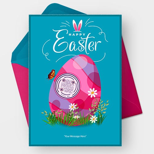 Easter Egg Card - Easter Wishes for a Wonderful Day