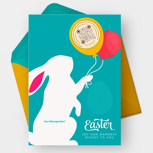 Easter Greetings Card - Hippity Hop, Easter's On Its Way!